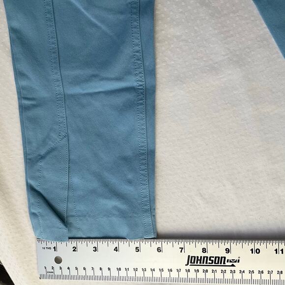 Isaac Mizrahi Women Stretch Straight Leg Khaki Pants size 0 US, Light Blue - Picture 5 of 11